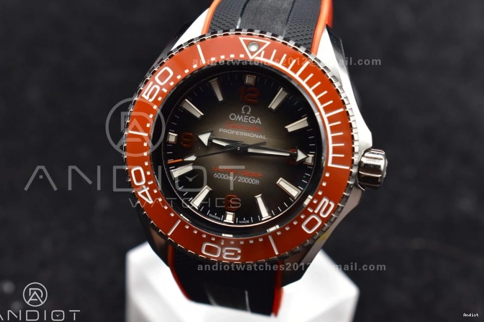 Best Black Gray Orange on 6000M Seamaster Dial Edition Rubber 1:1 Bezel Ceramic A2824 SS Ultra TF Deep Strap 1103